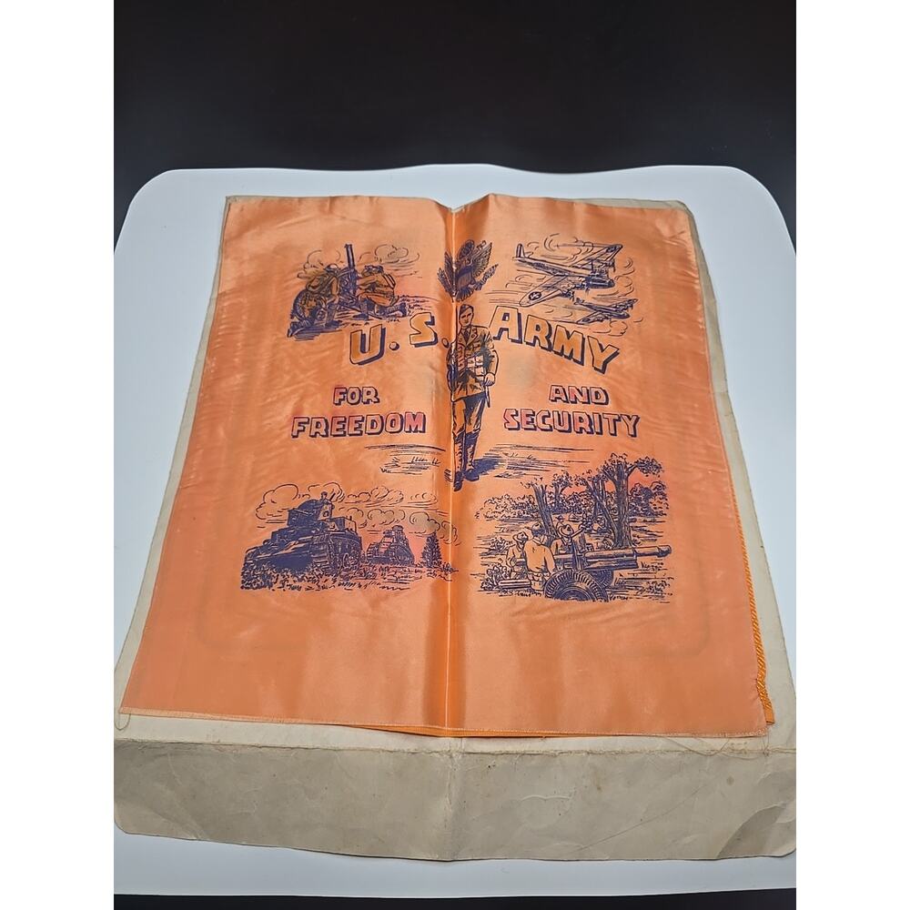 Vintage WWII U. S. Army Satin Pillowcase